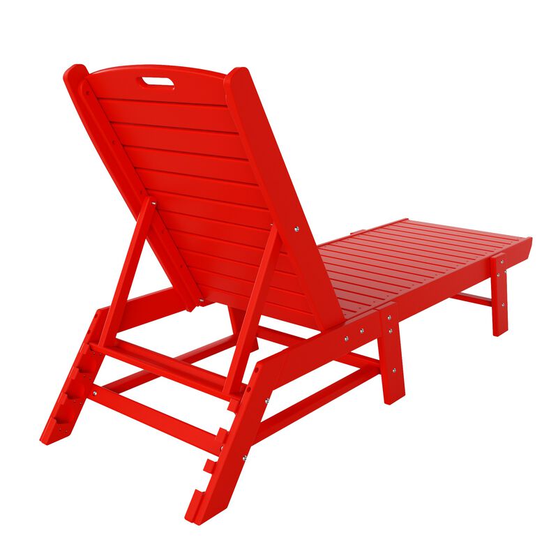Reclining Outdoor Patio Adjustable Chaise Lounge Chair