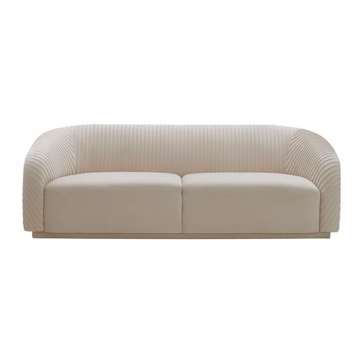 Belen Kox Pleated Velvet Comfort Sofa, Belen Kox