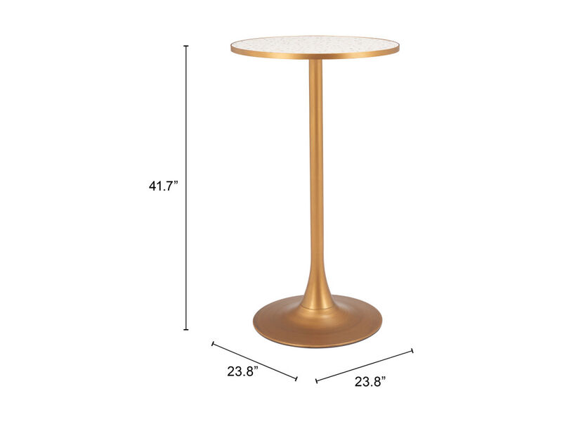 Bite Bar Table Beige & Gold