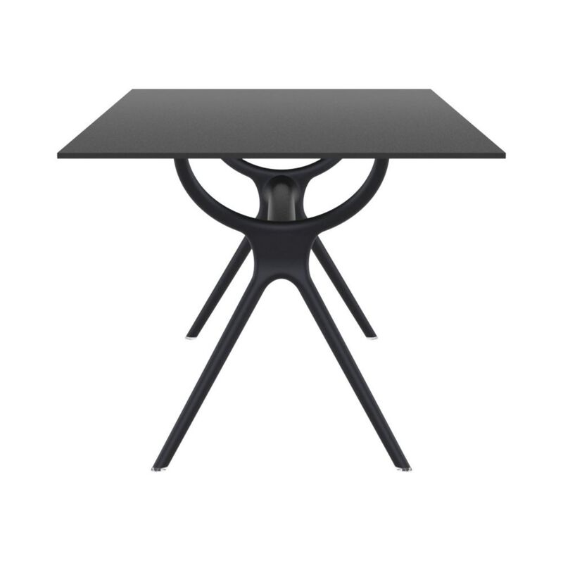 71" White Sleek Rectangular Outdoor Patio Dining Table