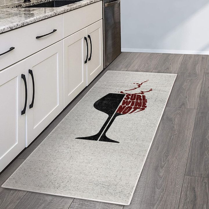 SUSSEXHOME Non Skid 70 % Cotton Washable Kitchen Runner Rug - 20 x 59 Inches