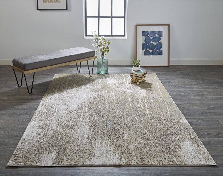 Aura 3739F Ivory/Gray/Gold 1'8" x 2'10" Rug