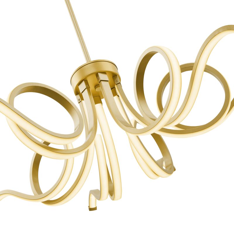 Magnolia Chandelier Black Metal Integrated LED Dimmable