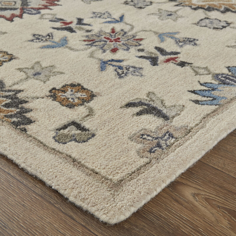 Rylan 8641F Ivory/Blue/Tan 5' x 8' Rug