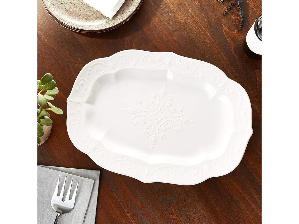 Lenox French Perle Large Serving Platter