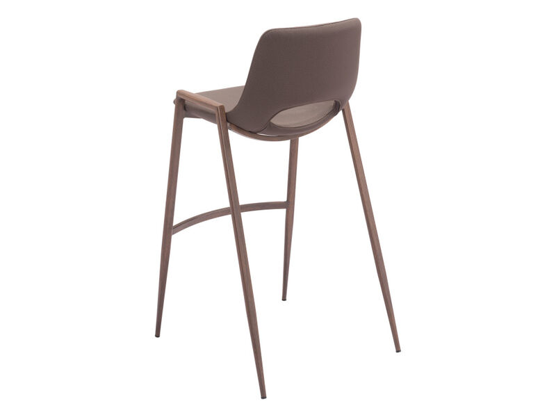 Desi Barstool (Set of 2) Brown & Walnut