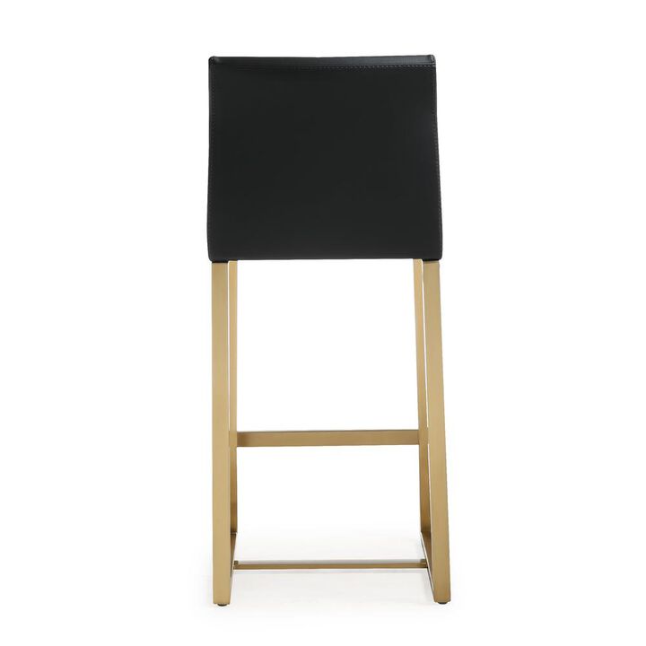 Belen Kox Contemporary Black and Gold Steel Counter Stool (Set of 2), Belen Kox