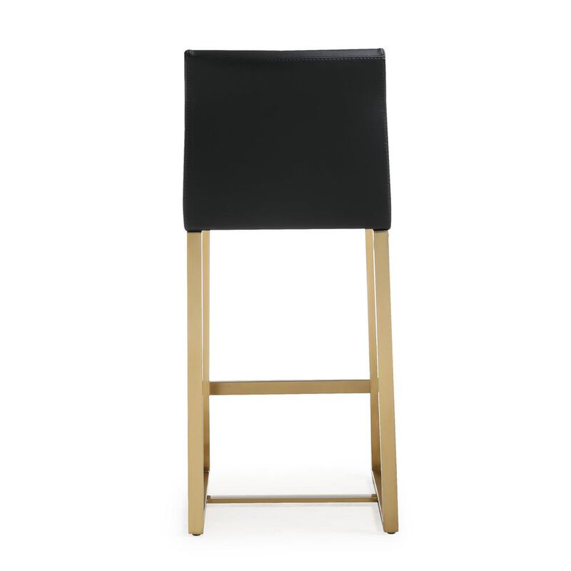 Belen Kox Contemporary Black and Gold Steel Counter Stool (Set of 2), Belen Kox