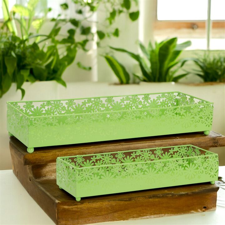 Tray Planter (Set of 2) – Modern Decorative Pots for Indoor and Outdoor Plant Display