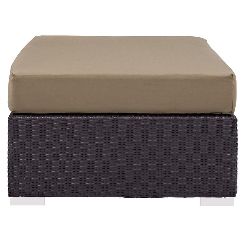 Modway Convene Outdoor Patio Fabric Rectangle Ottoman