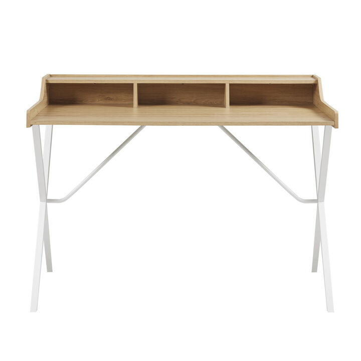 Gracie Mills Shelby Modern Writing Desk with Storage