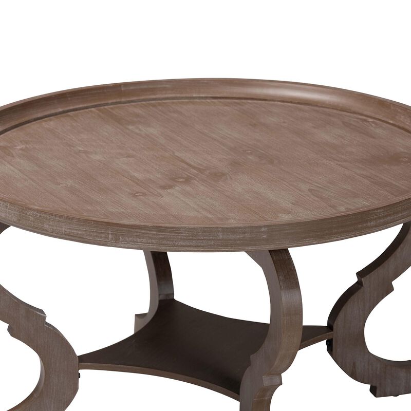 Baxton Studio Madrona French Country Antique Brown Wood Coffee Table