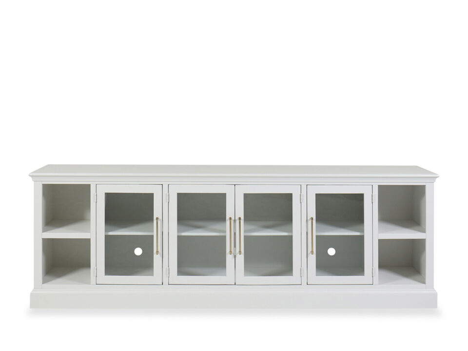 Byron 98" Console with 4 Doors, White