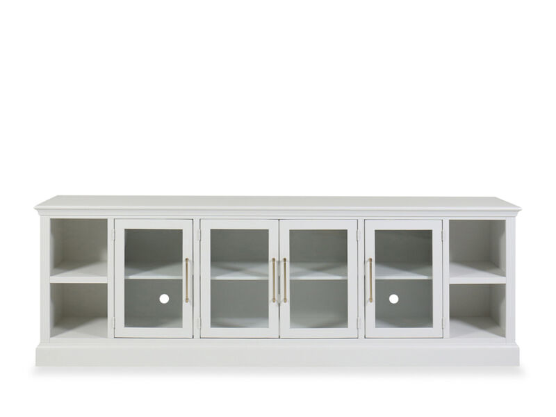 Byron 98" Console with 4 Doors, White