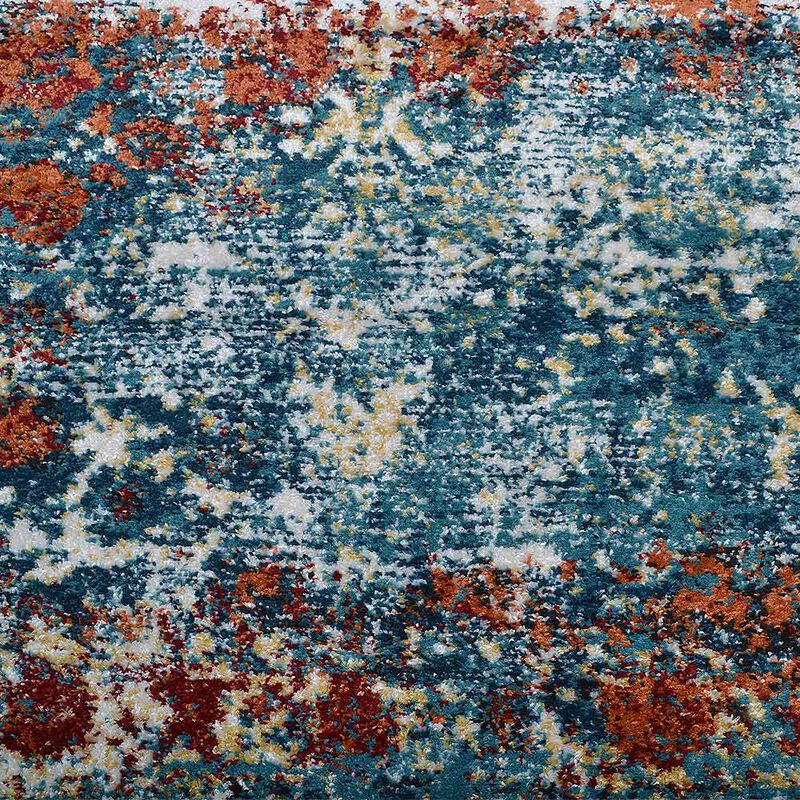 RUGSOTIC CARPETS MACHINE MADE HEATSET POLYPROPYLENE AREA RUGS  - 5'x8', Rectangle Shape, Blue Color, Classic Oriental Traditional  Design, Midium Pile Machine Made Area Rugs (M00038)