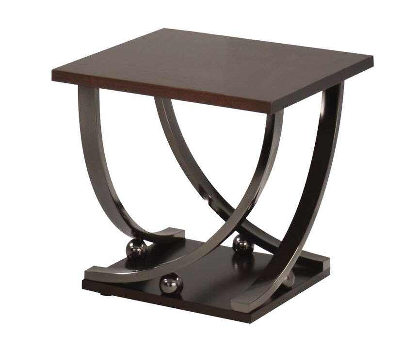 ACME Isiah End Table, Black Nickel