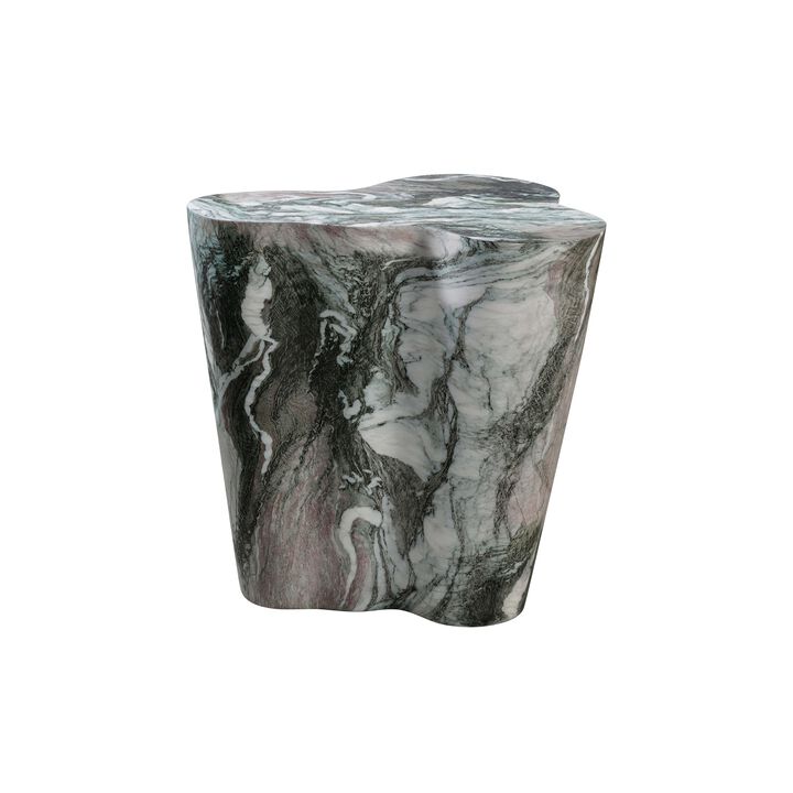 Slab Marble Short Side Table