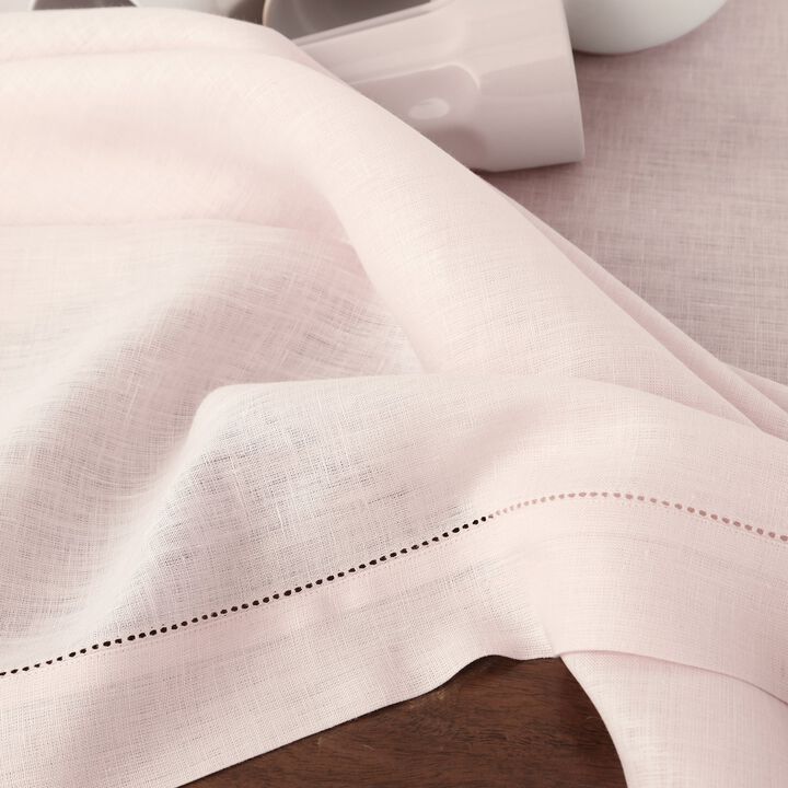 Solino Home 100% Pure Linen Tablecloth | Classic Hemstitch