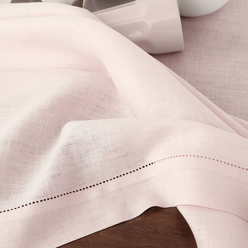 Solino Home 100% Pure Linen Tablecloth | Classic Hemstitch