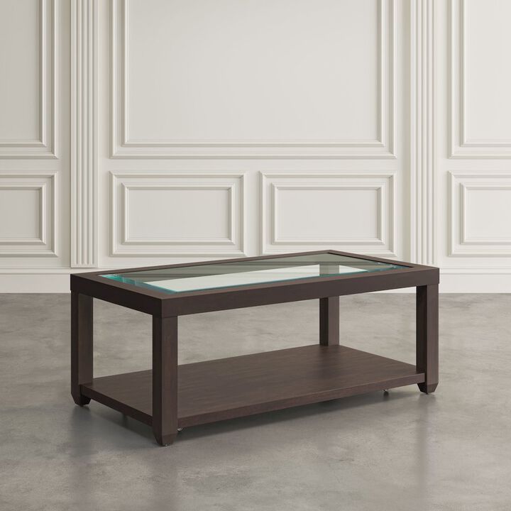 Jofran Urban Icon Contemporary Rectangular Glass Inlay Coffee Table