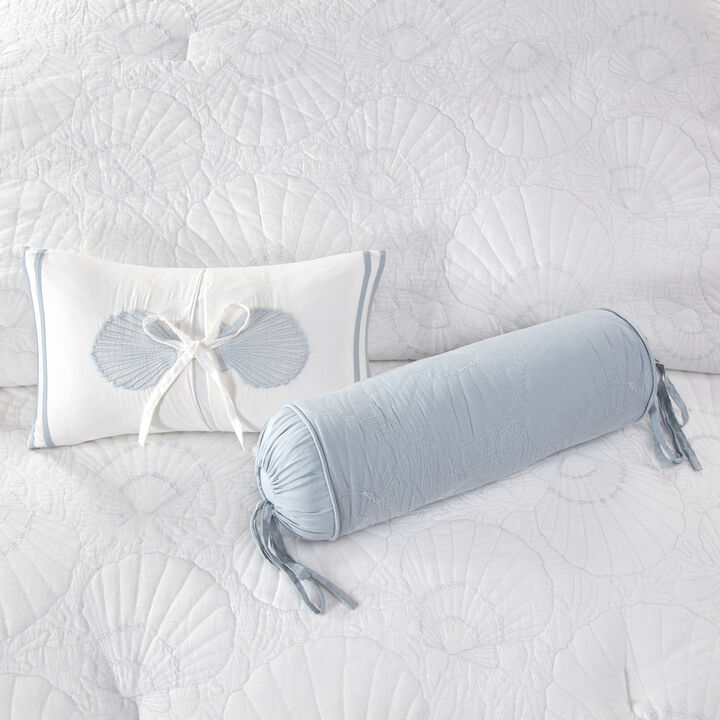 Gracie Mills Ramos Coastal Embroidered Oblong Pillow