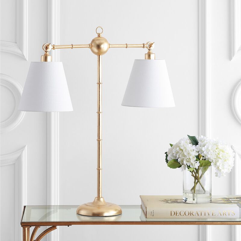 Ruth 2-Light Library Metal LED Table Lamp