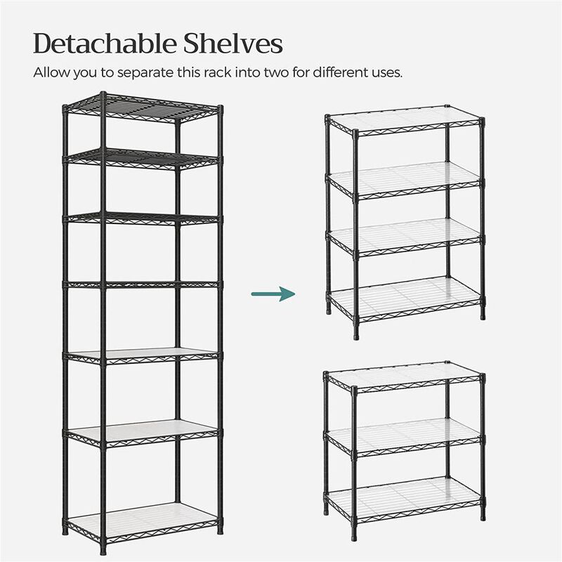 7-Tier Metal Storage Shelf – Durable Space-Saving Organizer for Home or Garage