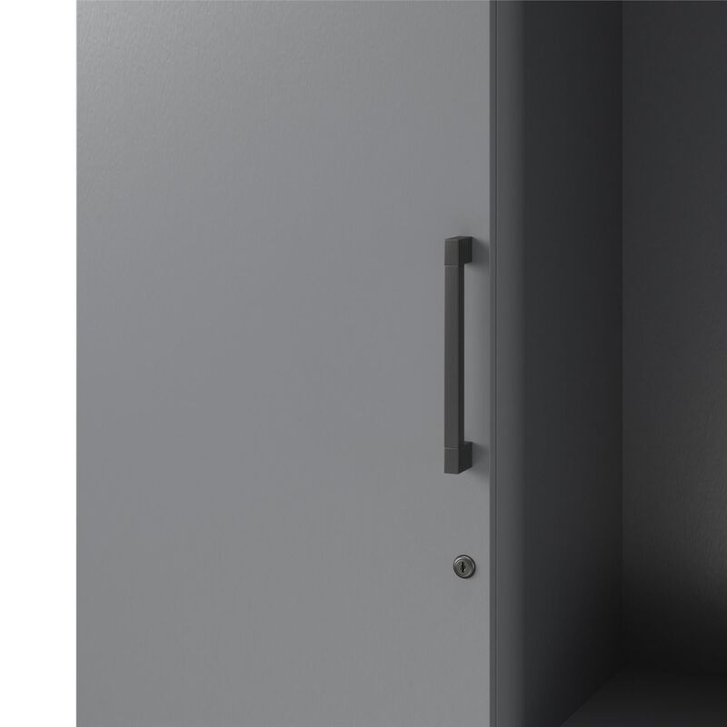 Shelby Tall Garage Storage Cabinet with 1 Door and Hang Rod, Graphite Gray