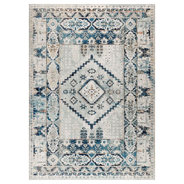 Osuna Diamond Vintage Medallion Area Rug