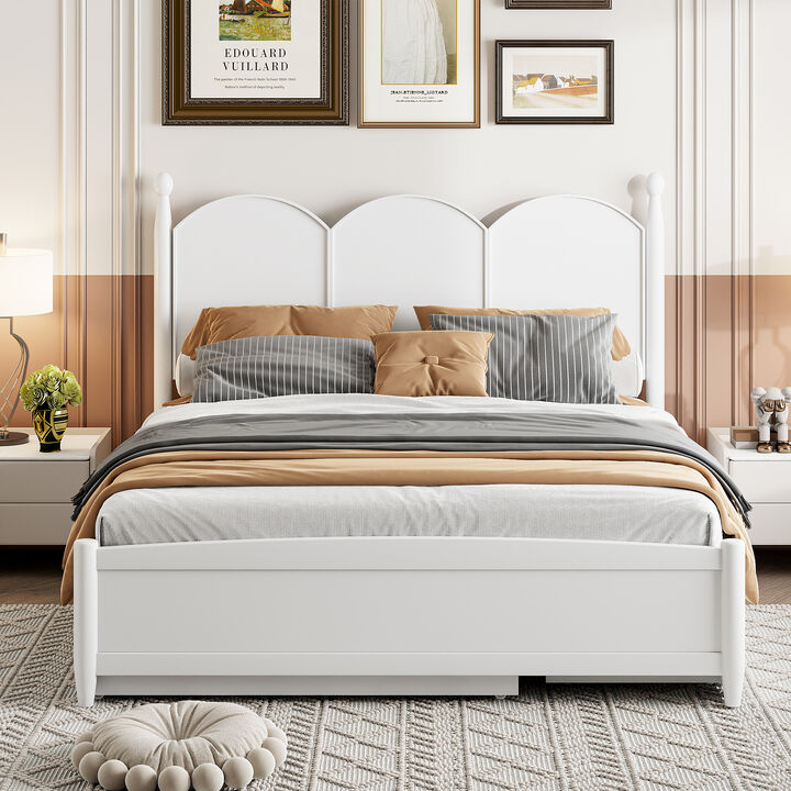 Merax Platform Bed with Drawers and Twin XL Trundle