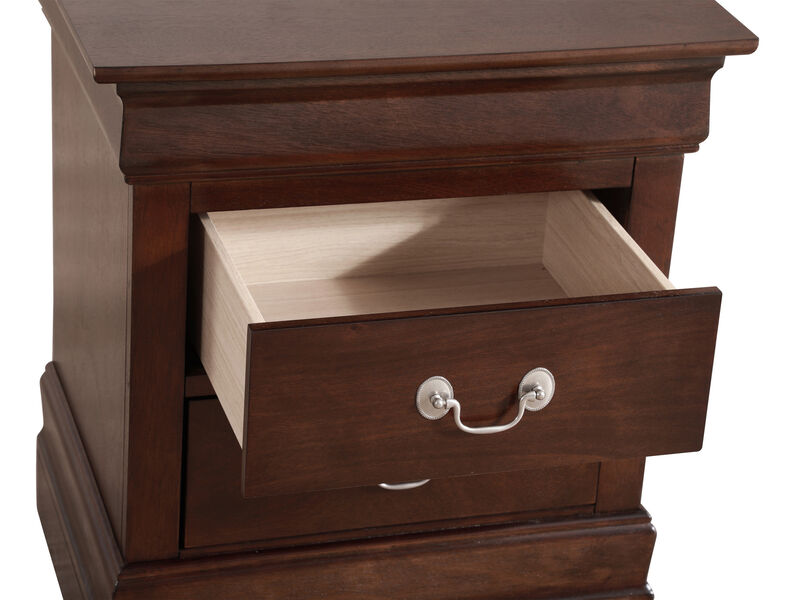 Louis Philippe 2-Drawer Nightstand (24 in. H X 21 in. W X 16 in. D)