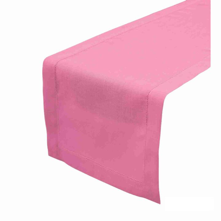 Solino Home 100% Pure Linen Table Runner | Classic Hemstitch for Thanksgiving, Christmas