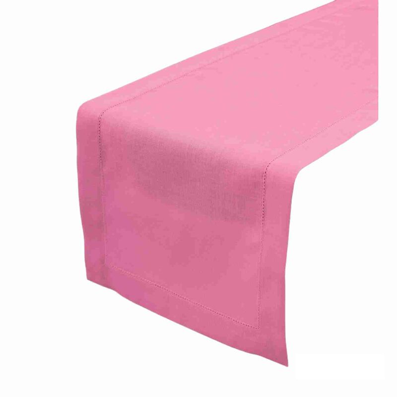 Solino Home 100% Pure Linen Table Runner | Classic Hemstitch for Thanksgiving, Christmas