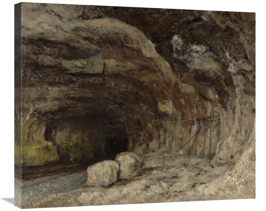 Grotto of Sarrazine near Nans-sous-Sainte-Anne-Canvas Art-30x25.2