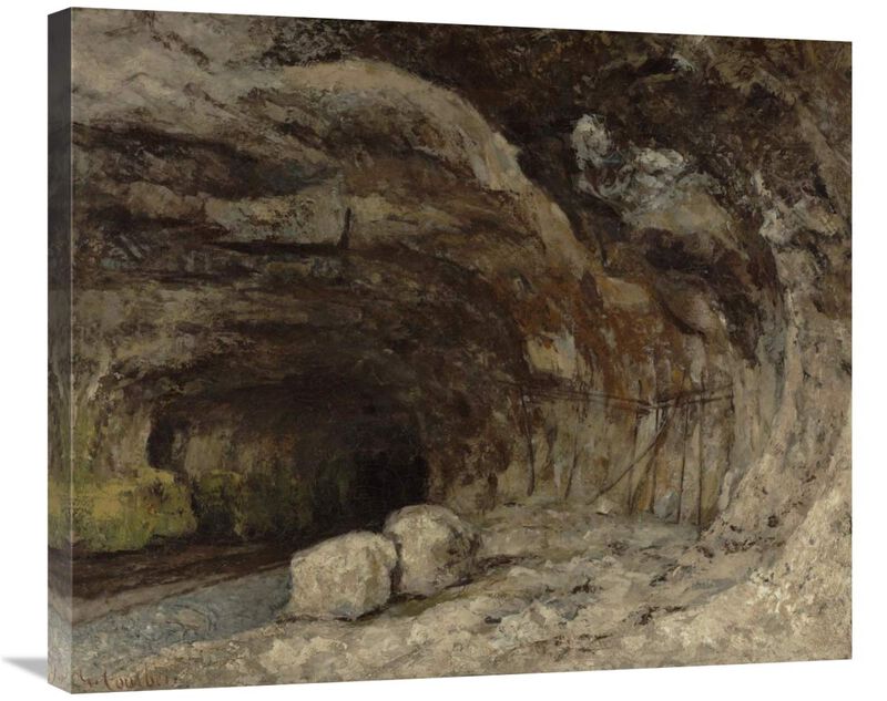 Grotto of Sarrazine near Nans-sous-Sainte-Anne-Canvas Art-30x25.2
