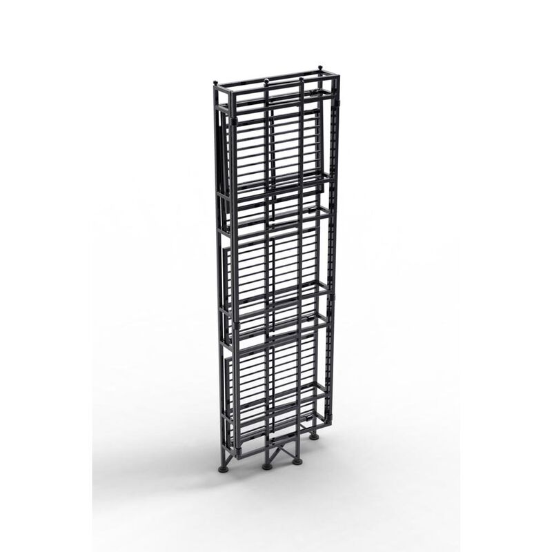 Convience Concept, Inc. Xtra Storage 4 Tier Folding Metal Shelf Black