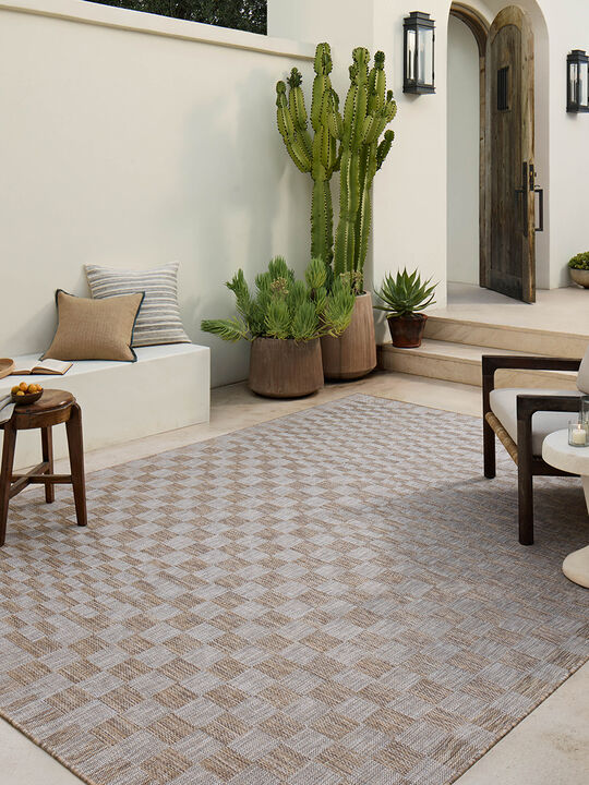 Topanga Natural/Dove 2'3" x 3'9" Area Rug by Amber Lewis x Loloi