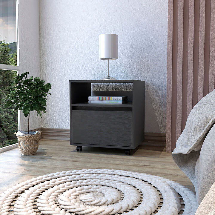 Nightstand Munyochi, Bedroom, Black