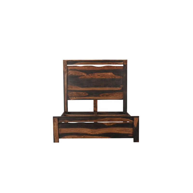 Taran Designs Marin Live Edge Solid Wood Queen Panel Bed