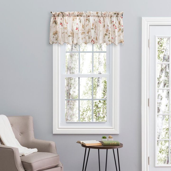 Ellis Curtain Sophia Rod Pocket Valance - 48x15", Multi