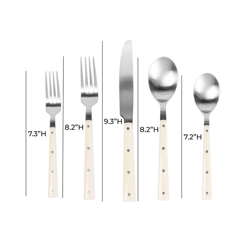Soline Mint and Stainless Steel Flatware - Set of 5 Pieces