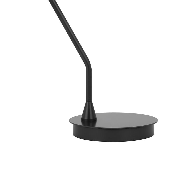 Sty 24 Inch Task Table Lamp, Swivel Gray Shade, Angled Thin Metal Pole - Benzara