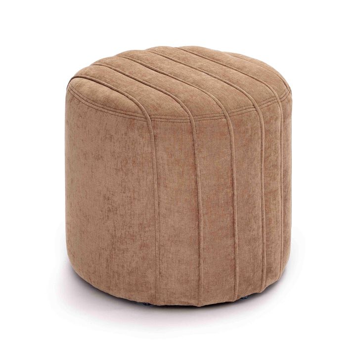 Pouch Mint Green Chenille Ottoman