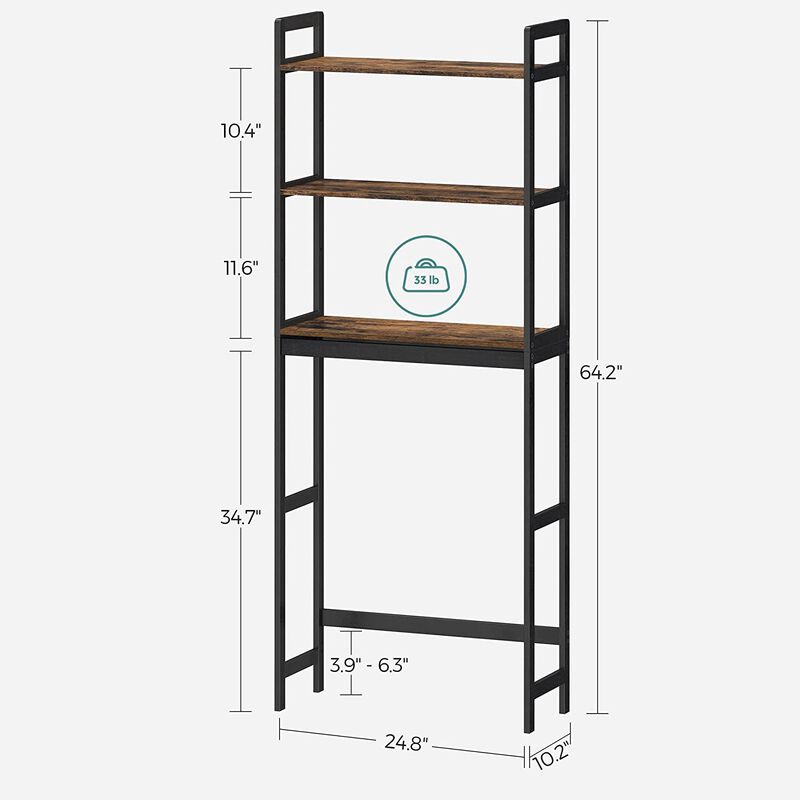 3-Tier Over-The-Toilet Storage Organizer – Space-Saving Bathroom Soluti