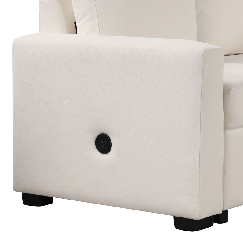 Merax Sectional Sleeper Sofa with Pull-out Bed