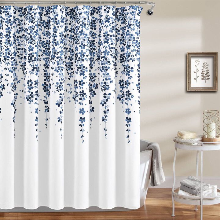 Fresh Floral Vines & Flowers Shower Curtain – Nature-Inspired Design for a Cozy Bathroom