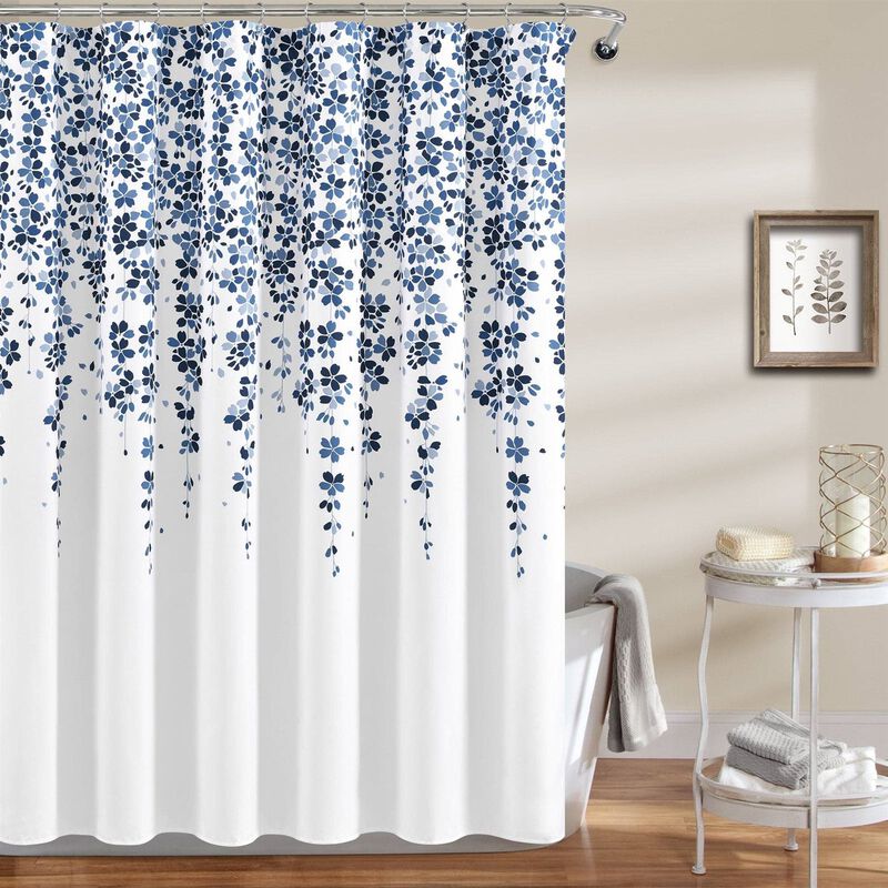 Fresh Floral Vines & Flowers Shower Curtain – Nature-Inspired Design for a Cozy Bathroom