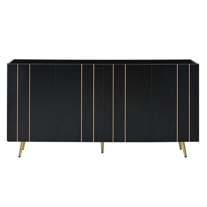 Merax Luxurious Shoe Cabinet TV Stand  Sideboard with 5 Metal Legs