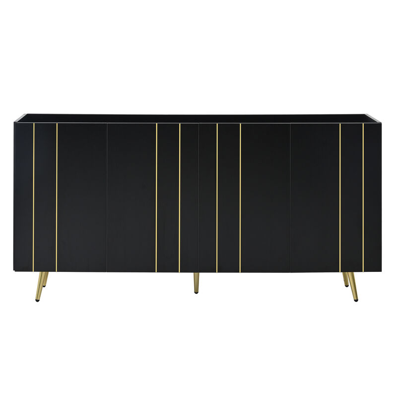 Merax Luxurious Shoe Cabinet TV Stand  Sideboard with 5 Metal Legs