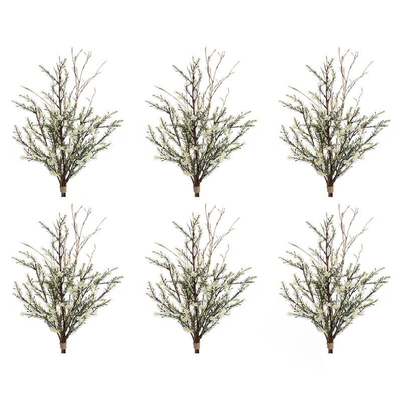Set of 6 Artificial Leptospermum Swags for Rustic and Modern Home Decor